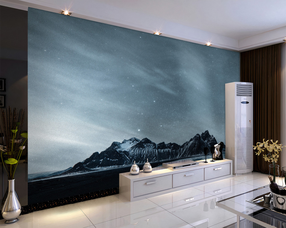 Fototapeta białe gwiaździste noce na Antarktydzie