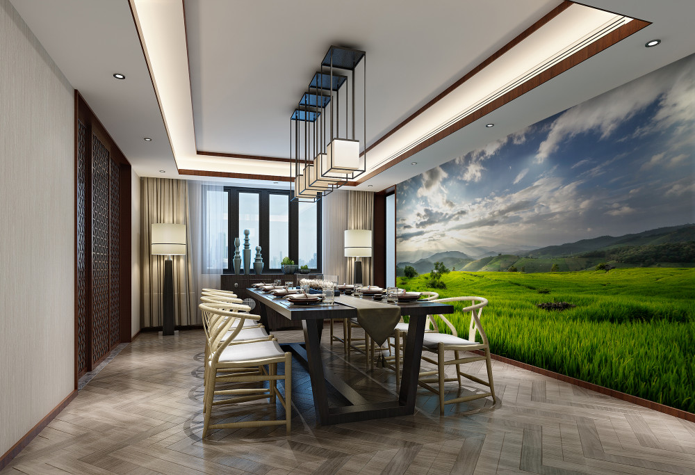 Fototapeta zielona górska łąka w słońcu