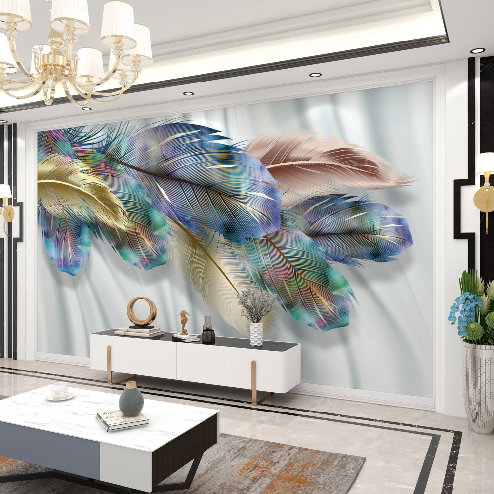 Fototapeta luksusowe pióra na białym tle