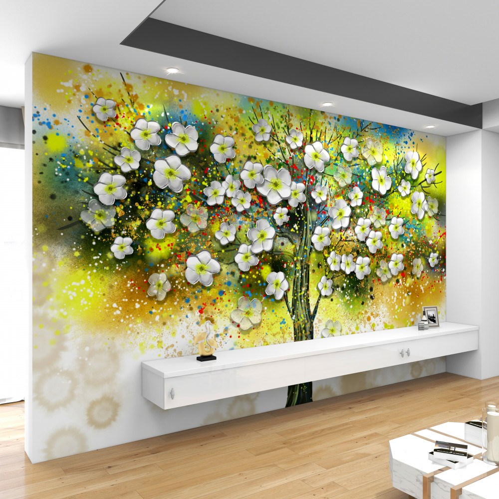 Fototapeta bujnie kwitnące drzewo