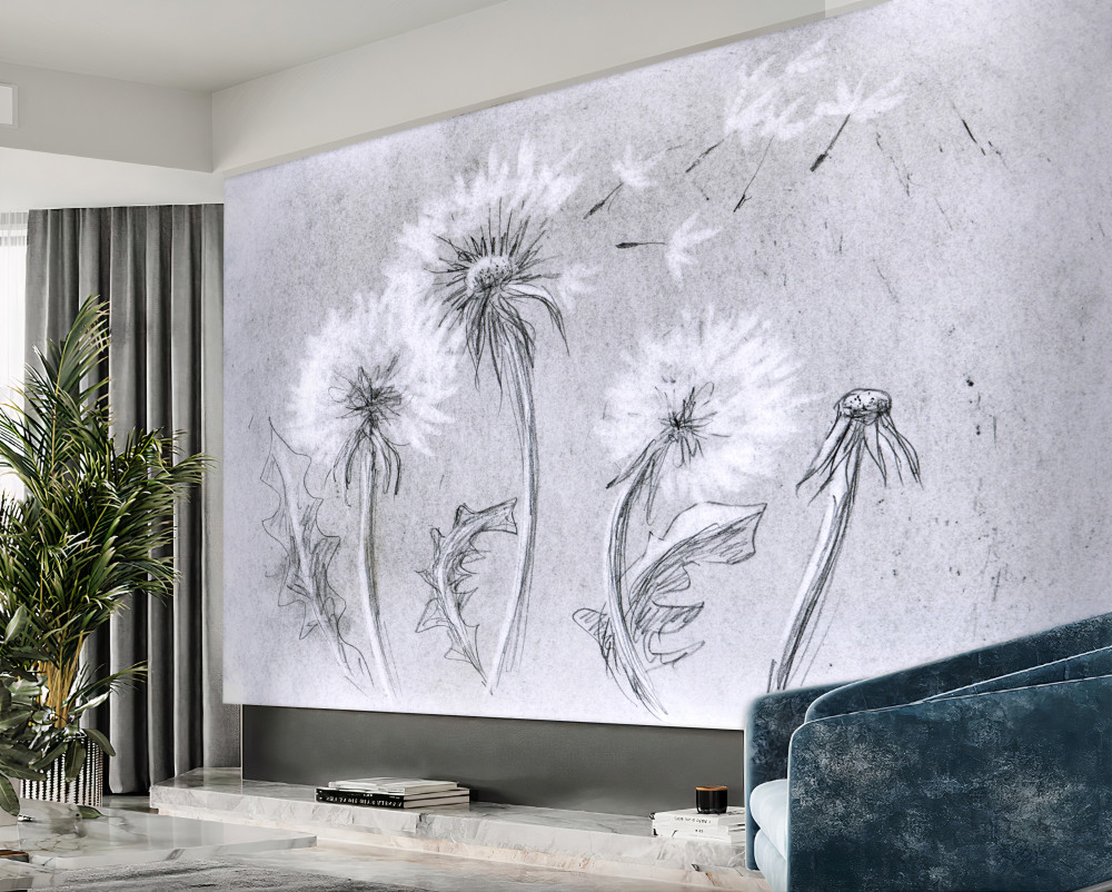 Fototapeta lot delikatnego mniszka lekarskiego