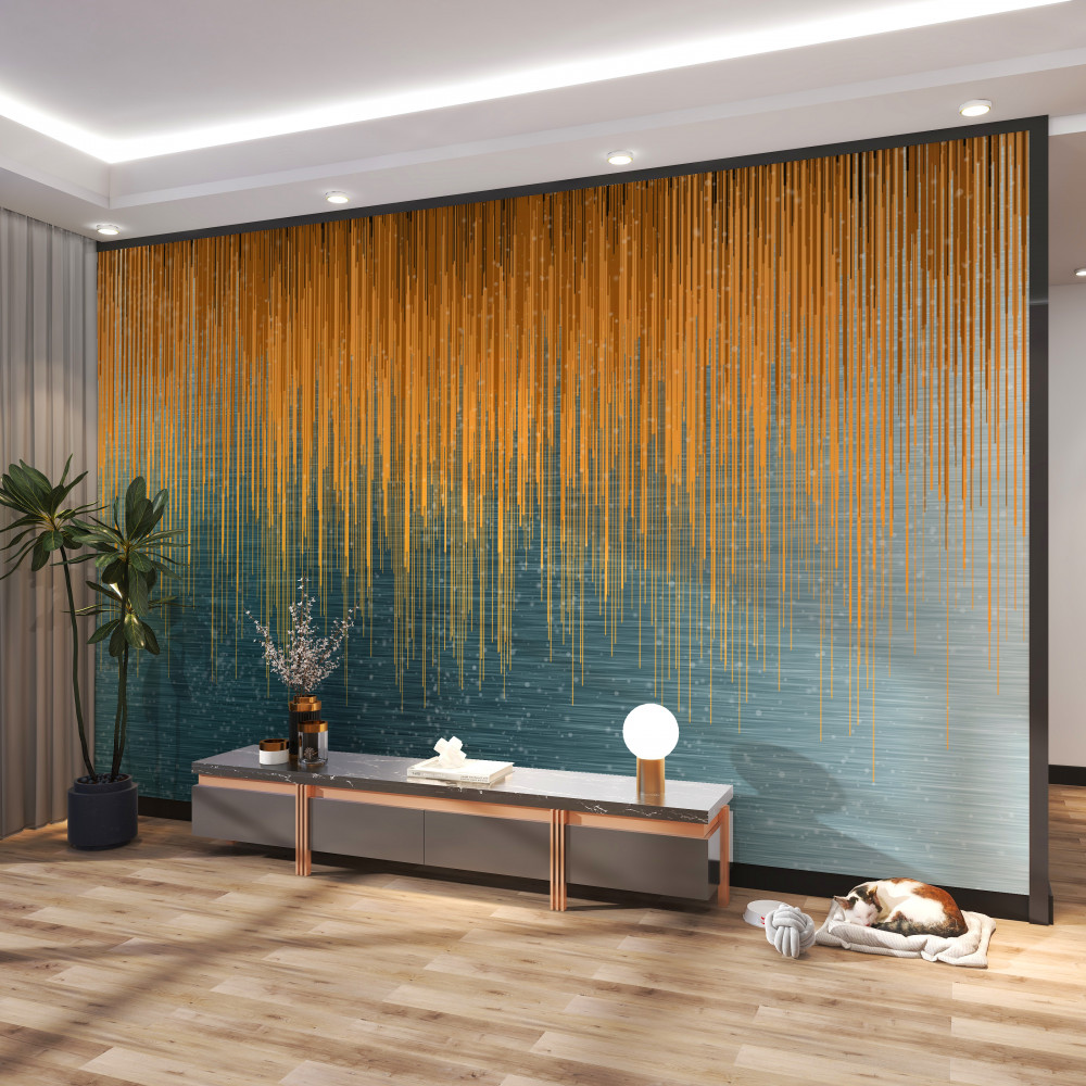 Fototapeta jesienne gałęzie wierzby nad wodą