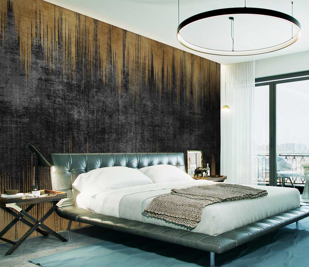 Fototapeta czarno-złote paski