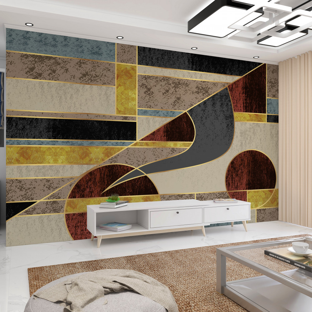 Fototapeta mozaika kolorowych kształtów