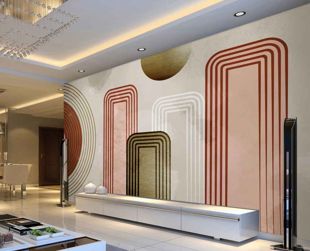 Fototapeta gładkie krzywe na szarym tle