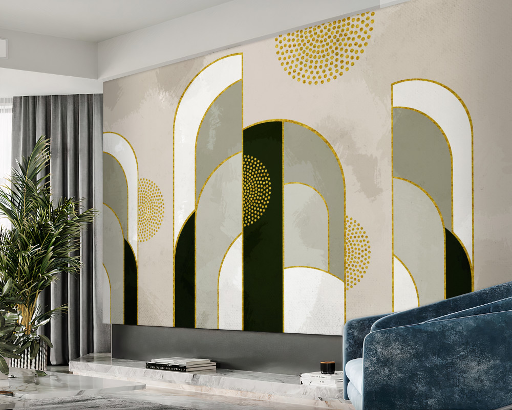 Fototapeta słońce zachodzi za zimowym lasem