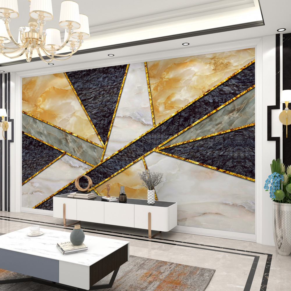 Fototapeta stosunek złota do kolorowego marmuru