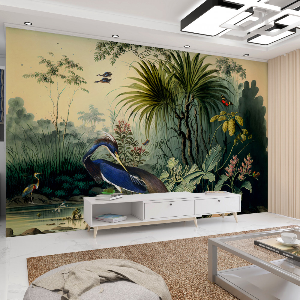 Fototapeta spokój nad zielonym stawem