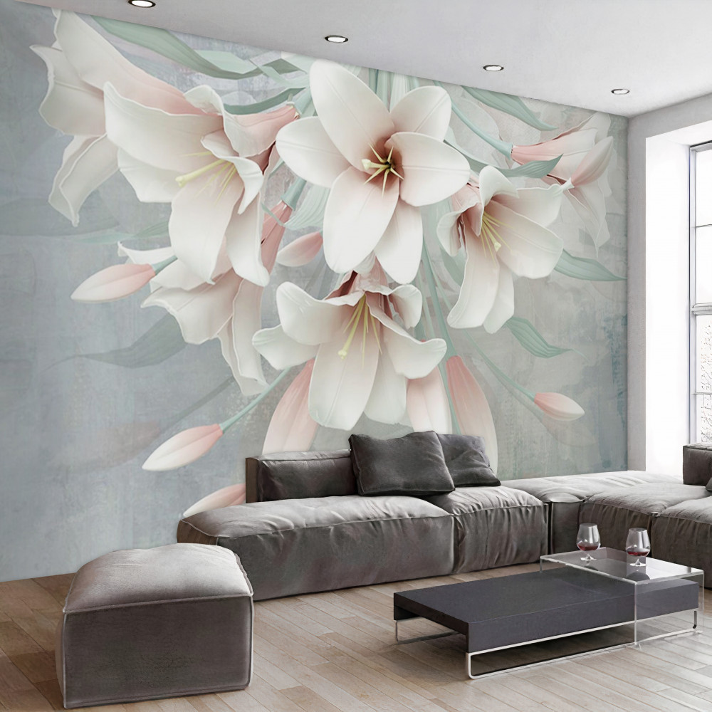 Fototapeta bukiet jasnych lilii