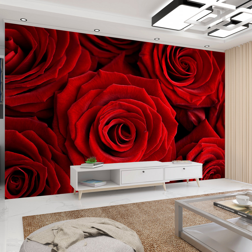 Fototapeta bukiet klasycznych czerwonych róż