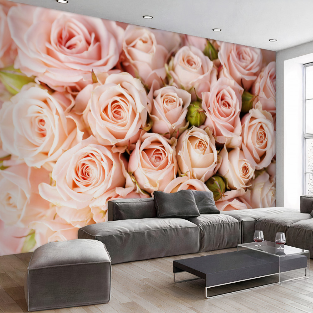 Fototapeta delikatne różowe pąki róż