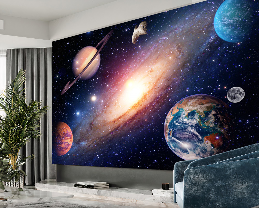 Fototapeta Ziemia i inne planety w galaktyce