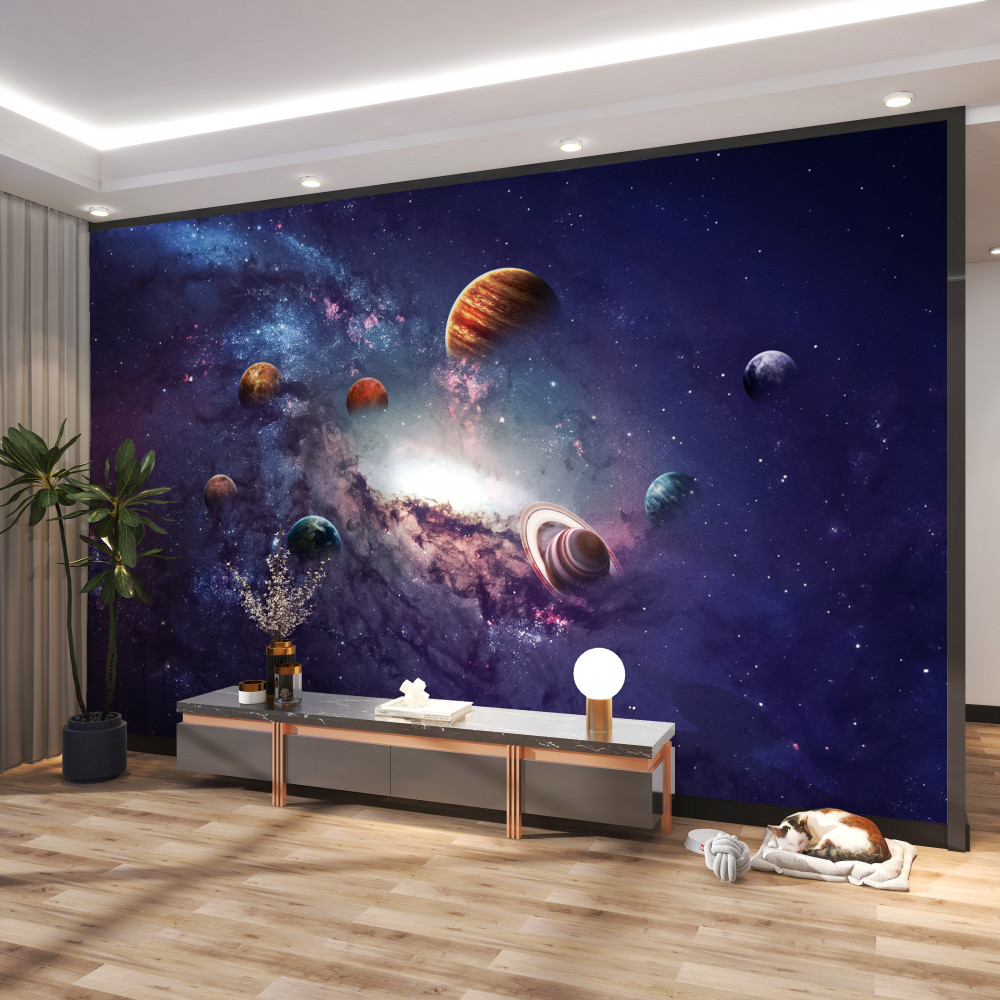 Fototapeta planety galaktyki i ich rozmiary