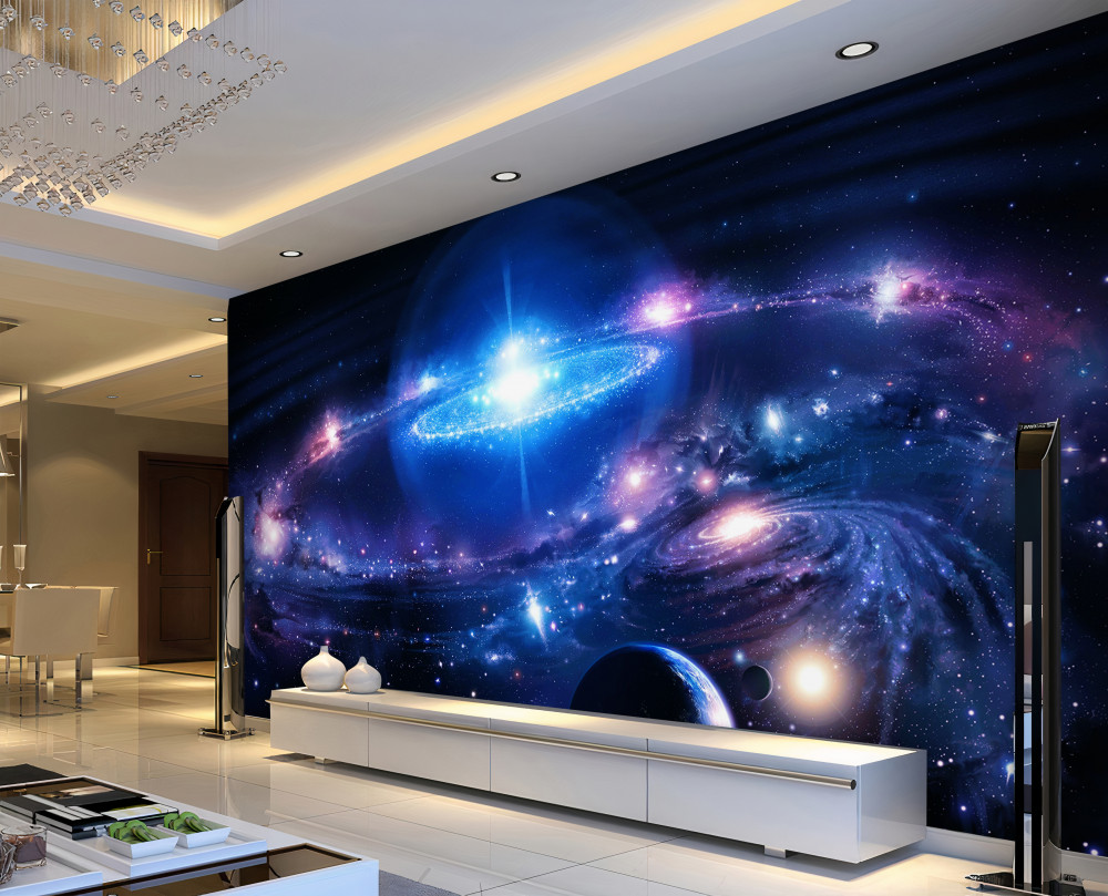 Fototapeta układ galaktyk wokół siebie