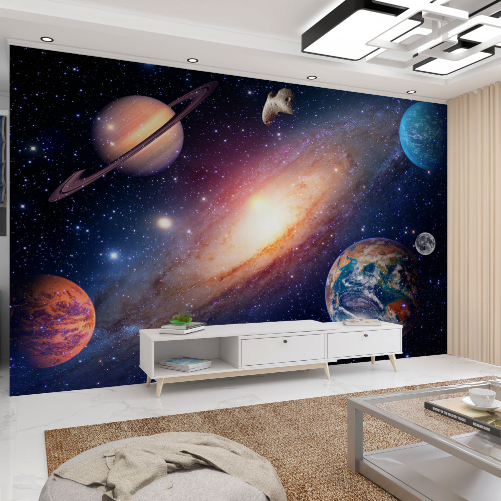 Fototapeta galaktyka z planetami