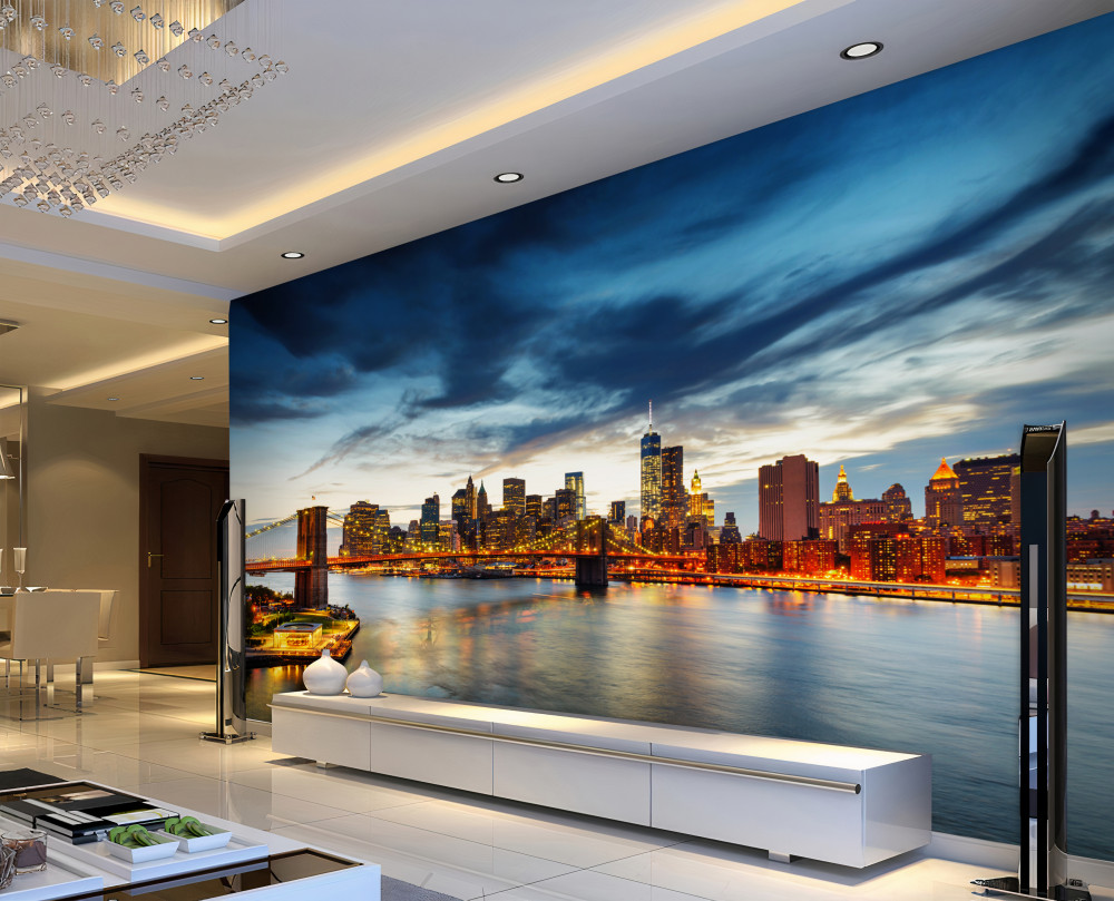 Fototapeta most miejski ze światłami