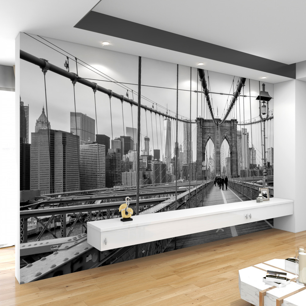 Fototapeta Most Brookliński w czerni i bieli