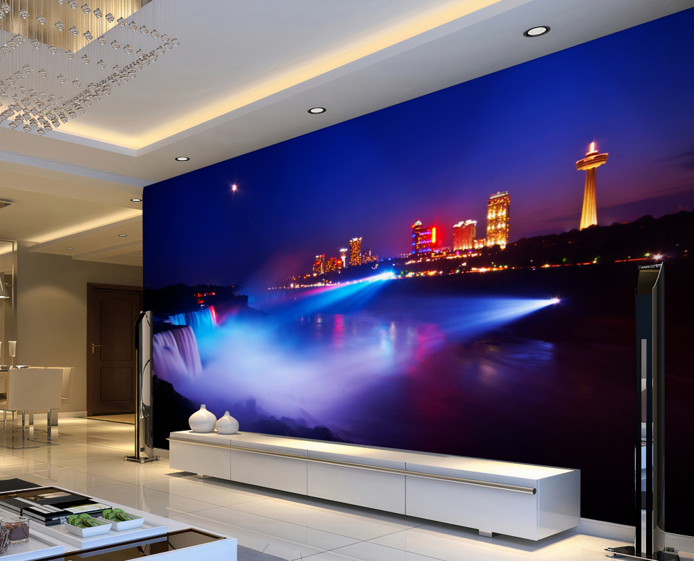 Fototapeta Nocne oświetlenie wodospadu Niagara