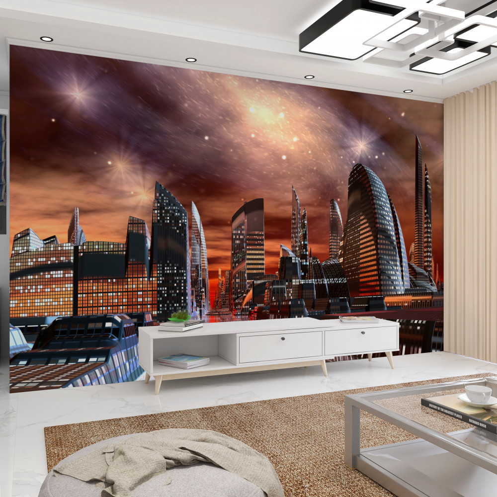 Fototapeta gwiazdy nad miastem