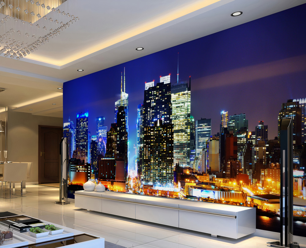 Fototapeta niesamowity widok na miasto nocą