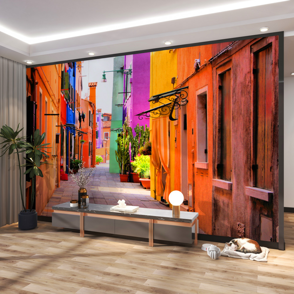 Fototapeta bardzo jasna wąska ulica