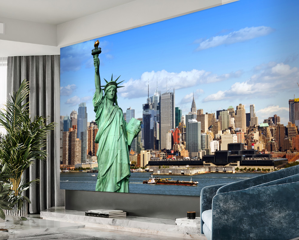 Fototapeta Statua Wolności z Nowym Jorkiem w tle