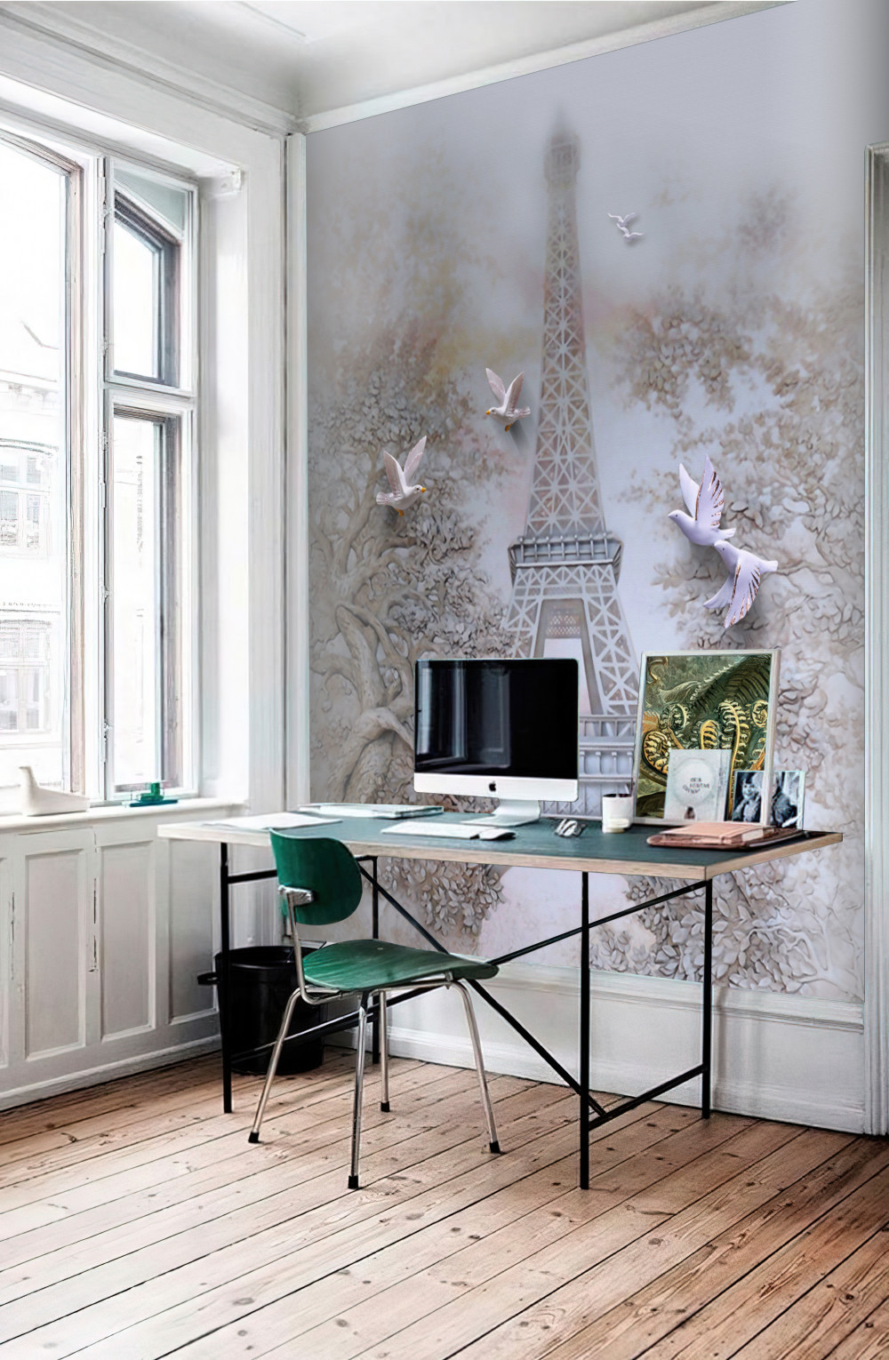 Fototapeta Wieża Eiffla w mglisty poranek