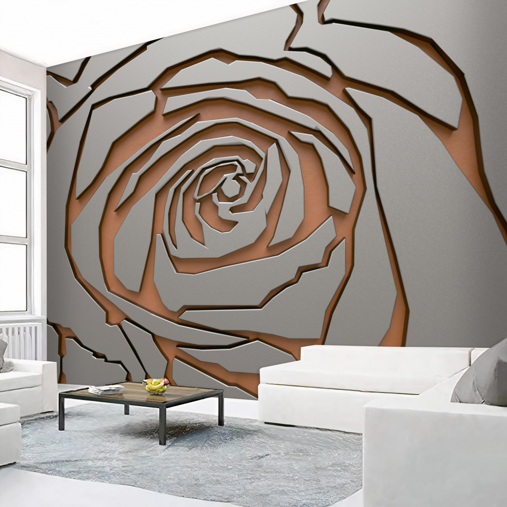 Fototapeta stalowo-szara róża