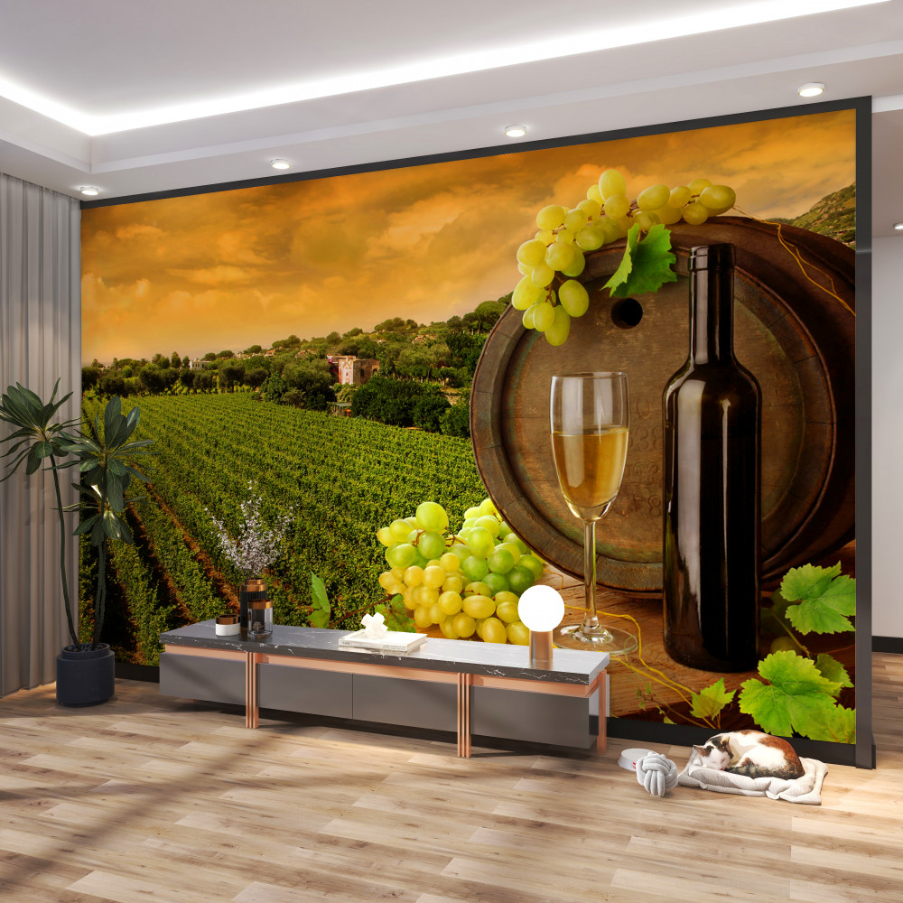 Fototapeta zmierzch nad winnicami