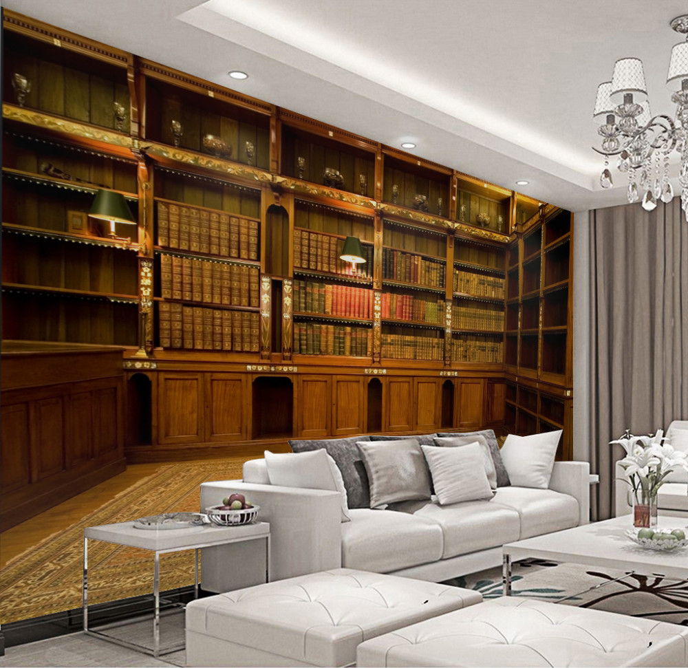 Fototapeta stara biblioteka z książkami