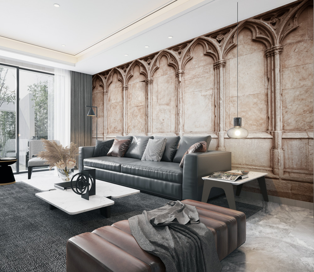 Fototapeta Gotyckie kamienne łuki