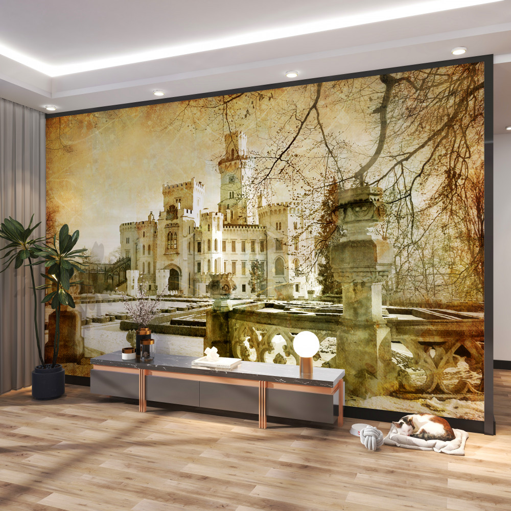 Fototapeta zamek z perspektywy czasu