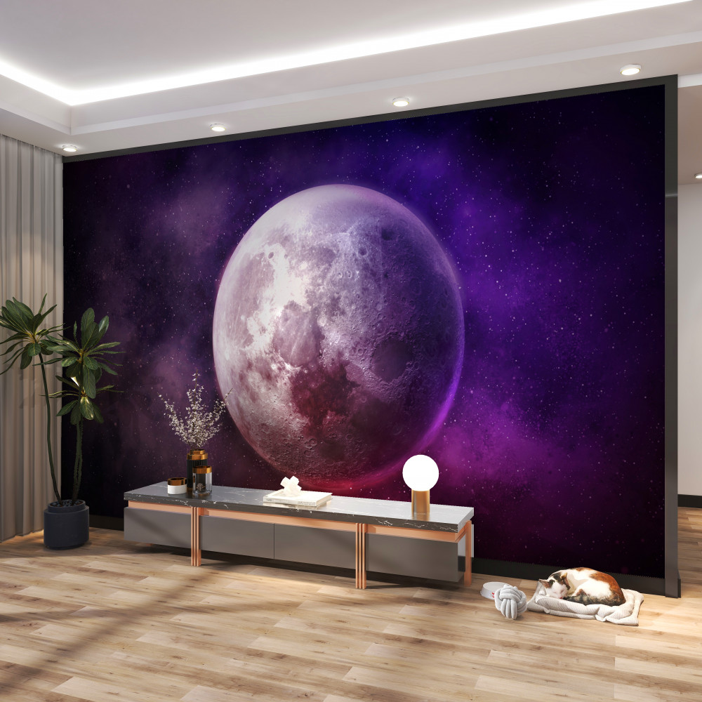 Fototapeta księżyc w fioletowych odcieniach