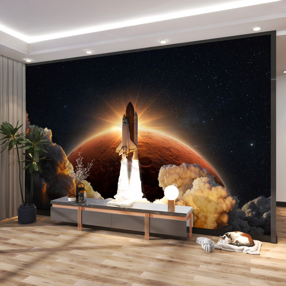 Fototapeta lot statkiem kosmicznym