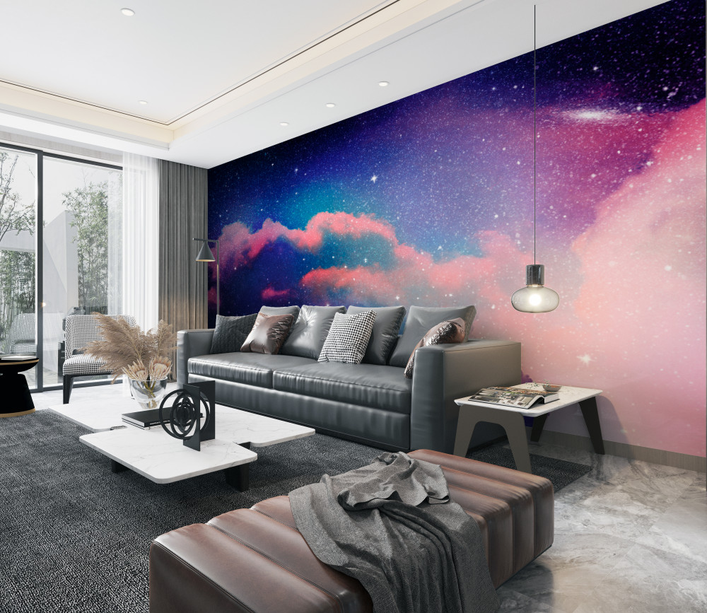 Fototapeta kosmiczne strumienie pyłu i gwiazdy