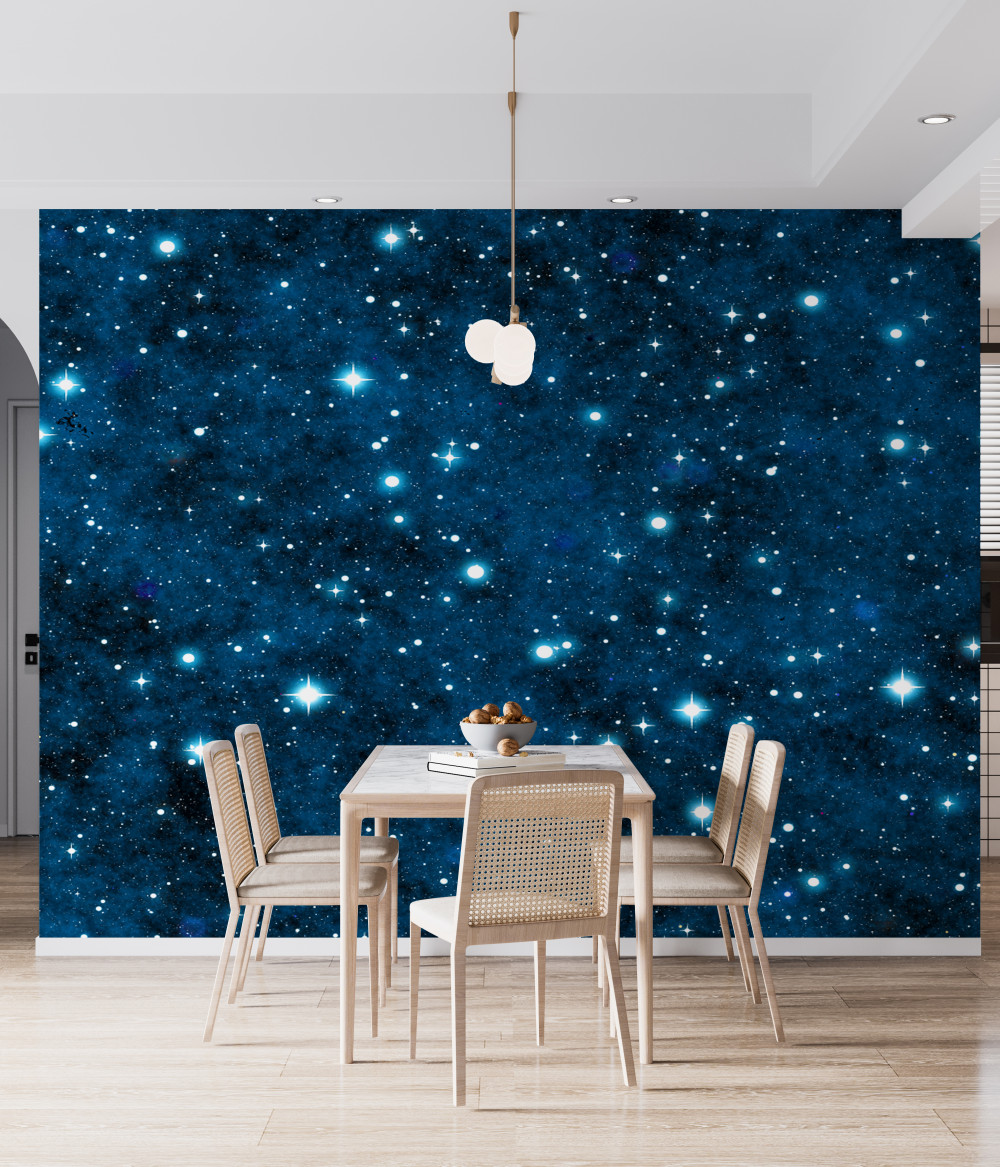 Fototapeta małe i duże gwiazdy na niebie