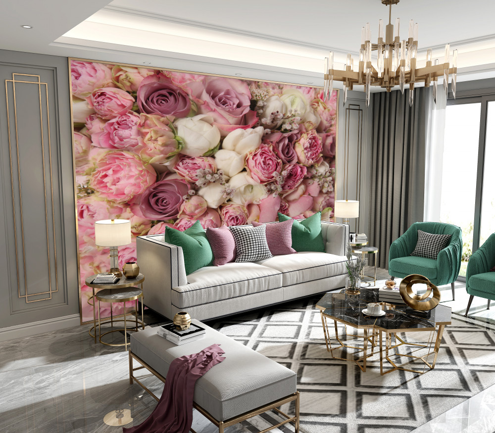 Fototapeta wspaniały bukiet wielu kwiatów