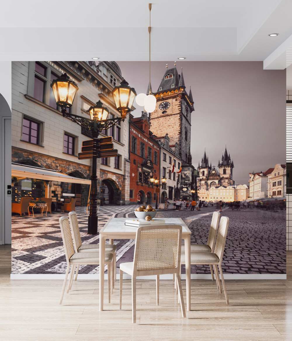 Fototapeta przytulna ulica w Pradze