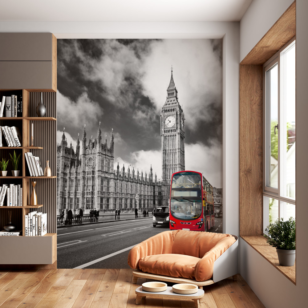 Fototapeta czerwony autobus i Big Ben