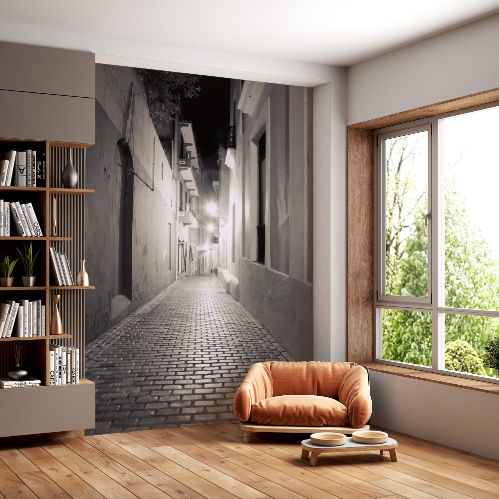 Fototapeta pusta ulica w nocy