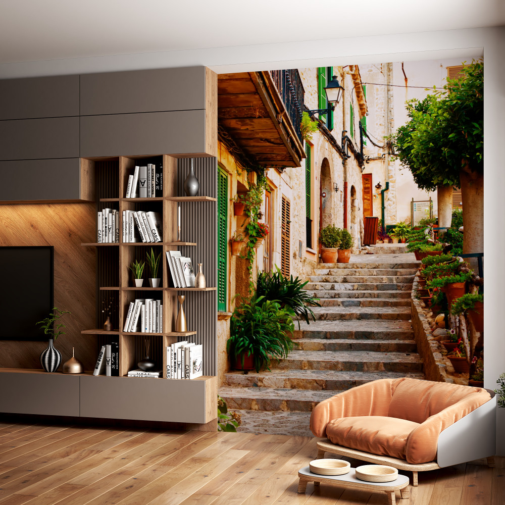 Fototapeta kamienne schody do domów prywatnych