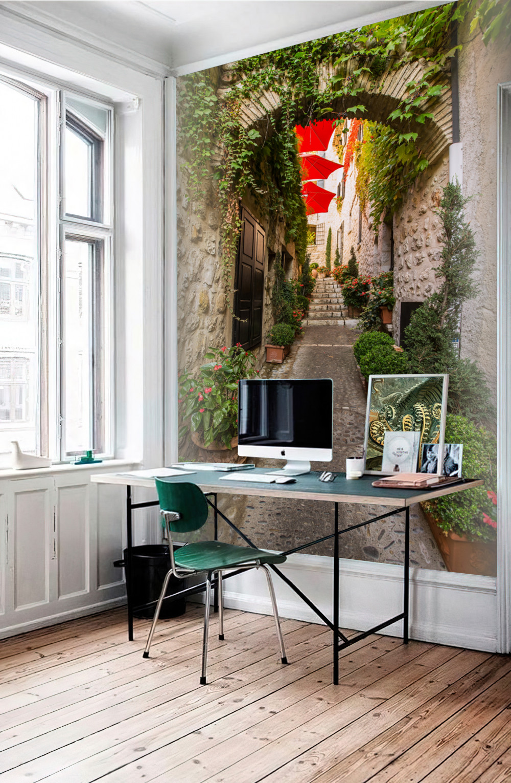 Fototapeta stara ulica z kamiennym łukiem