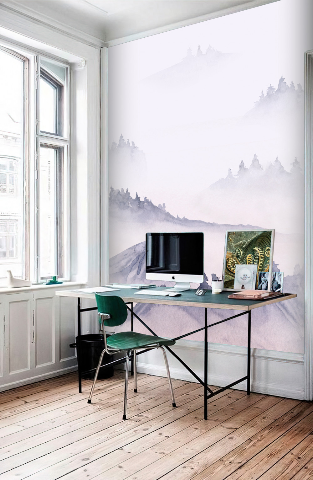 Fototapeta mgła opada na góry