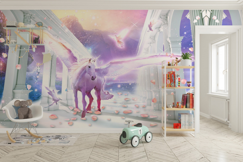 Fototapeta latający jednorożec fantasy