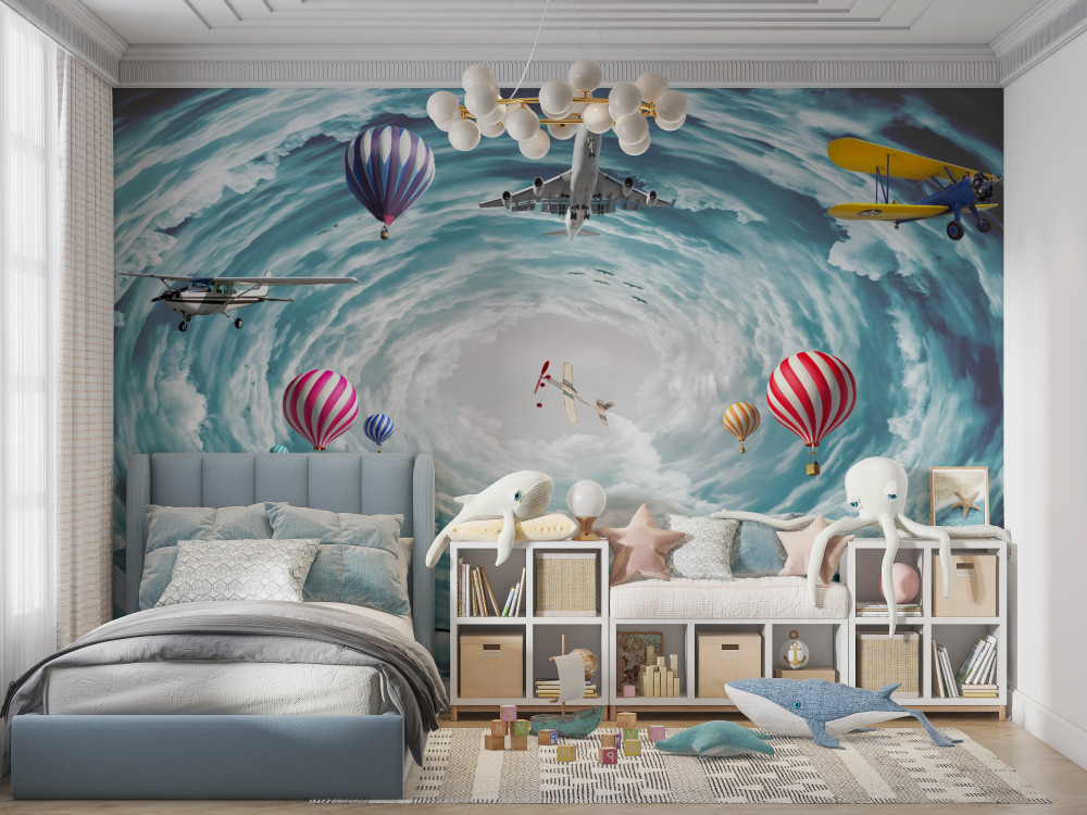 Fototapeta wir przestrzeni niebieskiej