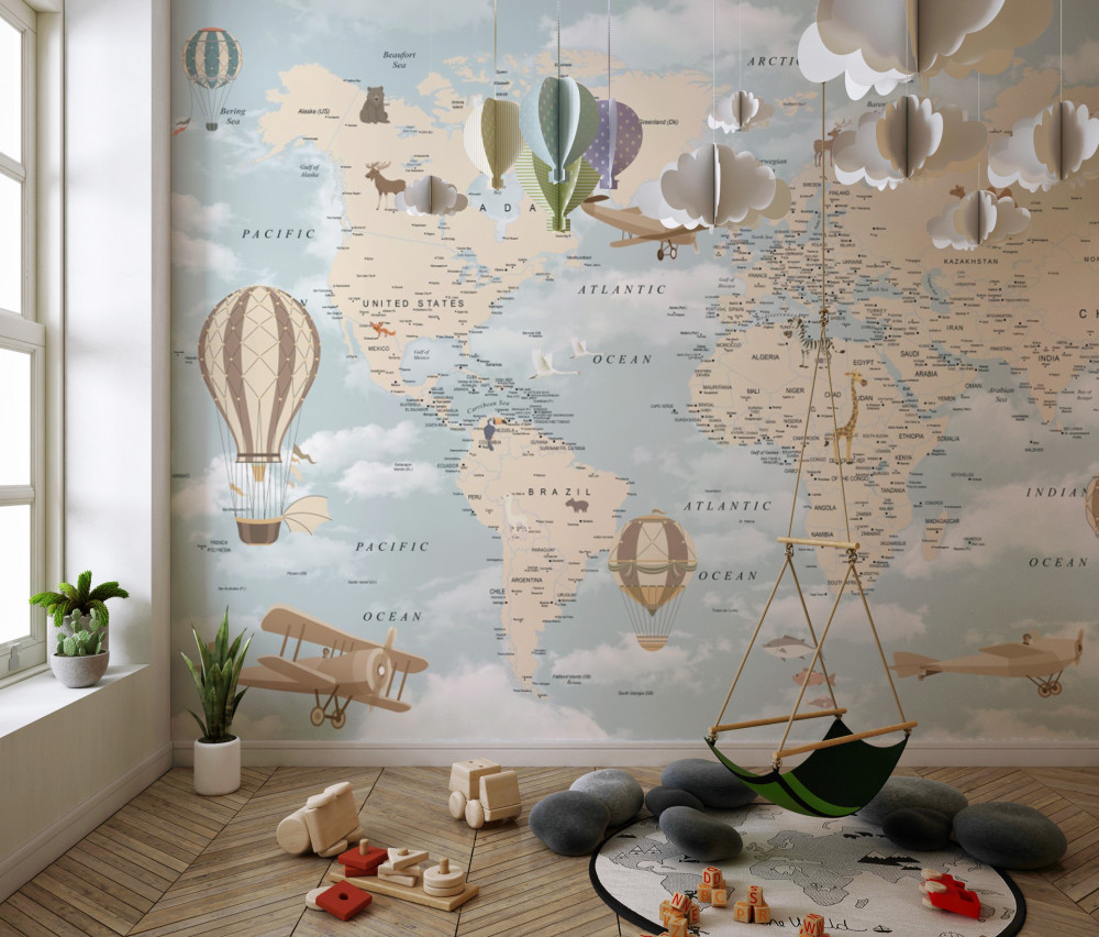 Fototapeta fascynująca mapa świata