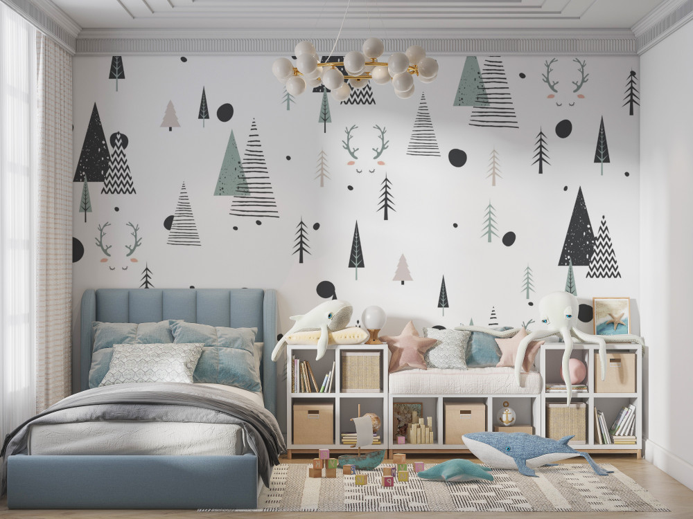 Fototapeta abstrakcyjny geometryczny las