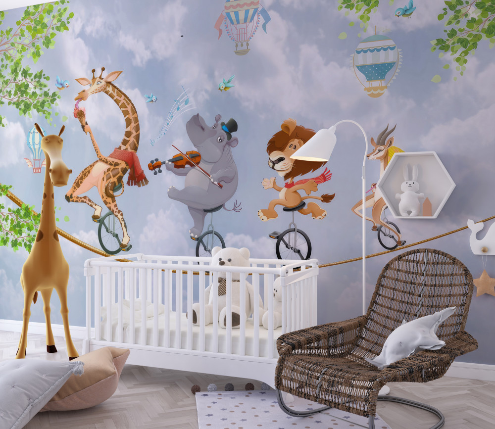 Fototapeta śmieszne zwierzęta na linie