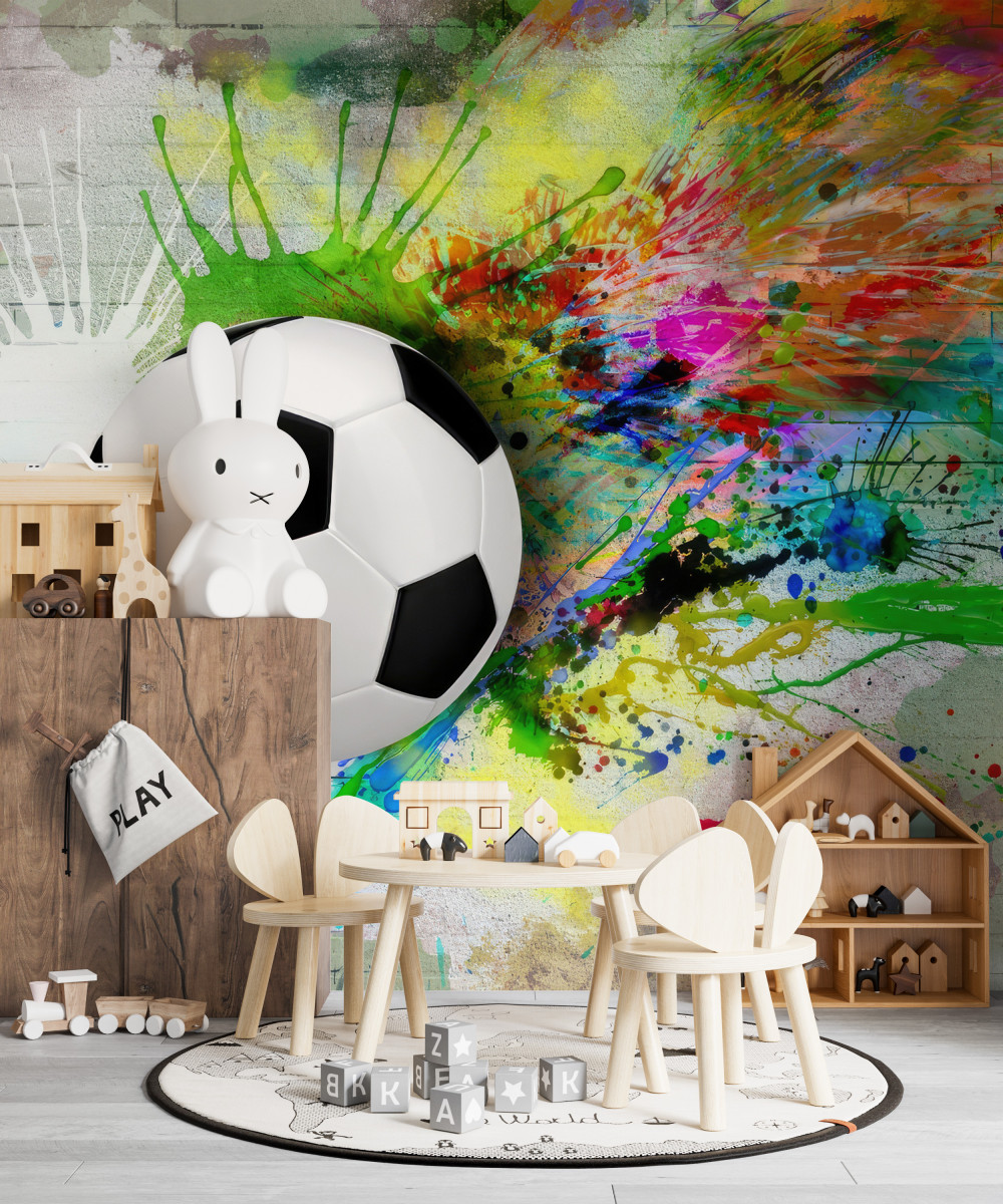 Fototapeta piłka nożna na jasnym tle