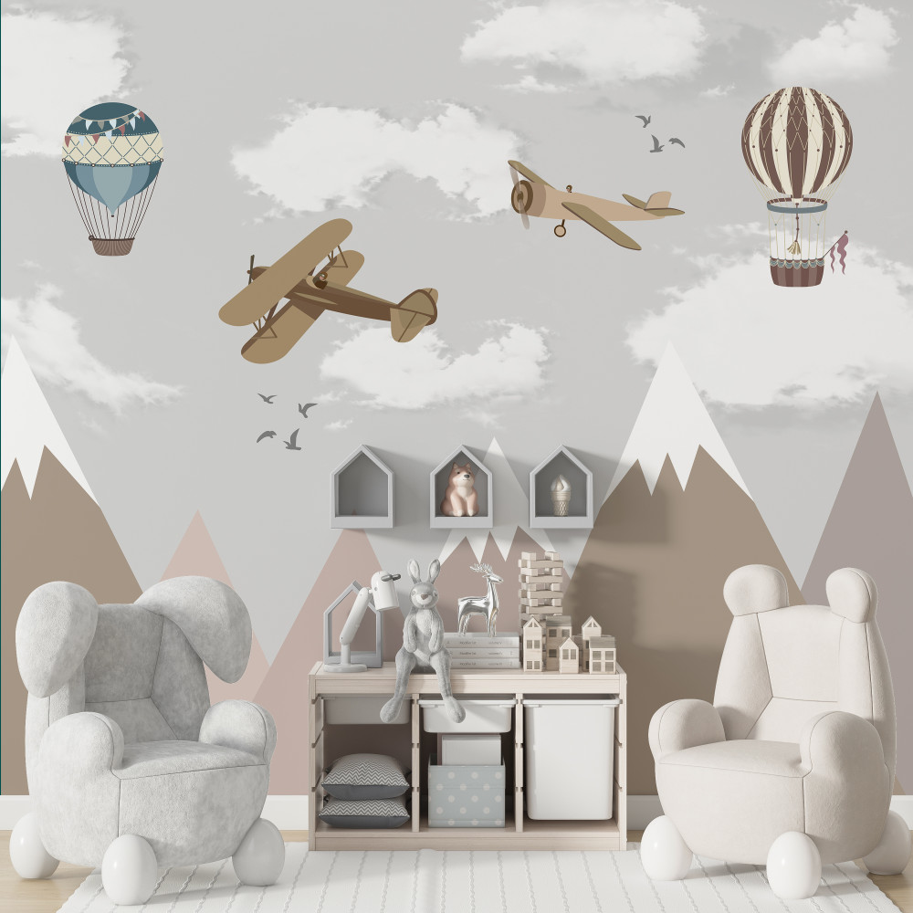 Fototapeta góry i samoloty